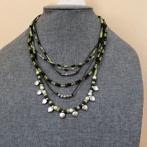 1946 Semi-Precious Layered Necklace & Earring